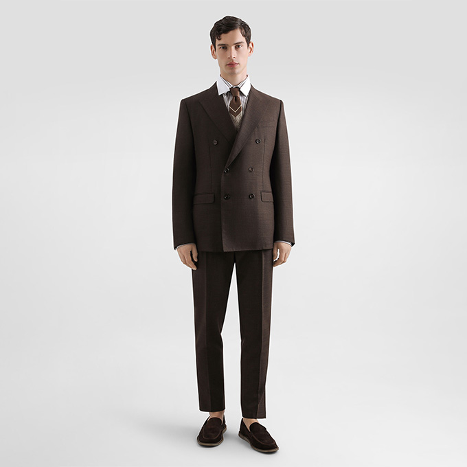 dolce & gabbana double breasted wool suit blazer & trousers